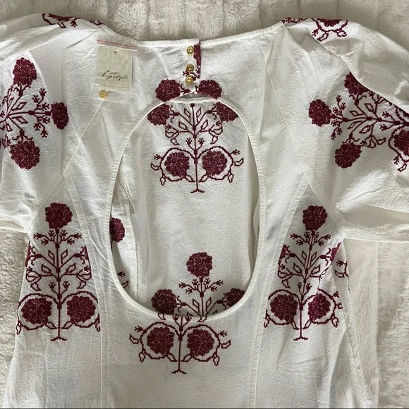 🌿NWT Free People Cactus Flower Embroidered Cotton Dress